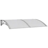 vidaXL Türvordach Grau 150x100 cm Polycarbonat