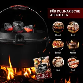 gusskönig Dutch Oven 4,5 l Gusseisen schwarz