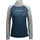 Scott Defined Merino High Neck Shirt Light Grey Melange/Dark Blue S