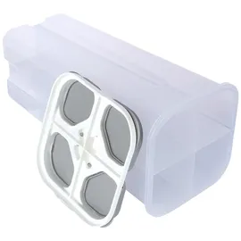 Excellent Houseware Aufbewahrungsbox 3L 1-tlg. Transparent/Weiß