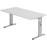 bümö Schreibtisch O-Serie Grau / Silber