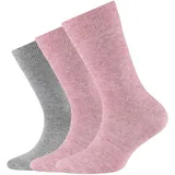CAMANO Soft Bio-Baumwolle Crew Socken Kinder 4300), - chalk pink melange 31-34