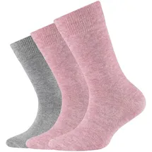 CAMANO Soft Bio-Baumwolle Crew Socken Kinder 4300), - chalk pink melange 31-34