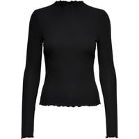 ONLY Damen Onlemma L/S High Neck Top Noos JRS Langarmshirt, Schwarz - S