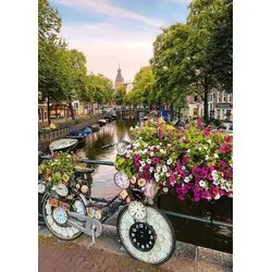 Ravensburger Puzzle 12000780 - Fahrrad und Blumen in Amsterdam - 1000 Teile Puzzle für Erwachsene ab 14 Jahren