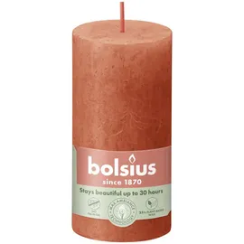 Bolsius  Rustik Stumpenkerze 10 x 5 cm herbstliches orange