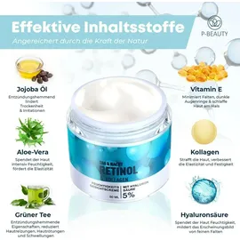 P-Beauty Retinol Creme Anti-Aging mit Hyaluronsäure 50 ml