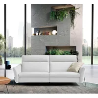 Egoitaliano 2-Sitzer Gaia, modern, elegant und super komfortabel mit hoher Rückenlehne, erstklassiger Sitzkomfort, Inkl. 2 Relaxfunktionen, mit Designfuß weiß