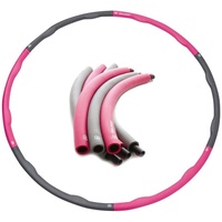 Deuser-Sports Hula-Hoop-Reifen Fitnessreifen Hulla Hulahoop zerlegbar zum stecken trennbar (90 cm, 121035), pink grau, Bauch und Rückenmuskulatur