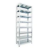 Kellerregal mit Metallböden Biedrax 50 x 120 x 240 cm verzinkt - 8 Böden verzinkt