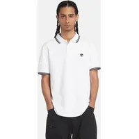 Timberland Millers River Tipped Pique Kurzarm-poloshirt - White L
