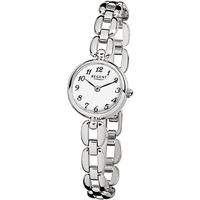 Regent Damen-Armbanduhr silber Analog F-802 Edelstahl-Armband URF802