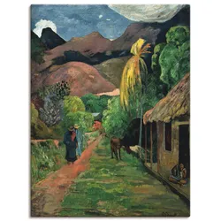 Artland Leinwandbild »Straße ins Gebirge 1891«, Berge, (1 St.), auf Keilrahmen gespannt Artland Farbe Bild(er): grün