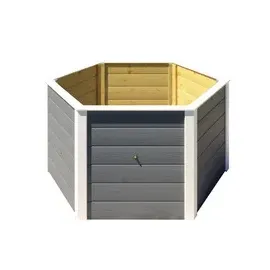 Weka Elementhochbeet 6-Eck 120 x 120 x 69 cm Grau
