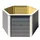 Weka Elementhochbeet 6-Eck 120 x 120 x 69 cm Grau