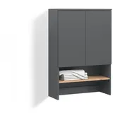 livinity Paolina Waschmaschinenschrank 68 x 100,4 cm Anthrazit/Goldkraft Eiche Holz