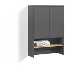 livinity Paolina Waschmaschinenschrank 68 x 100,4 cm Anthrazit/Goldkraft Eiche Holz