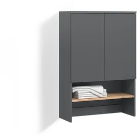 livinity Paolina Waschmaschinenschrank 68 x 100,4 cm Anthrazit/Goldkraft Eiche Holz