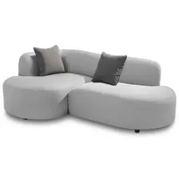 Idimex Gartensofa Hellgrau, Kunststoff, Mode, 225x73x141 cm, Loungemöbel, Gartensofas
