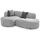 Idimex Gartensofa Hellgrau, Kunststoff, Mode, 225x73x141 cm, Loungemöbel, Gartensofas
