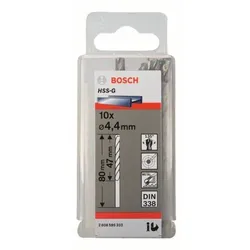 Metallbohrer HSS-G, DIN 338, 4,4 x 47 x 80 mm, 10er-Pack