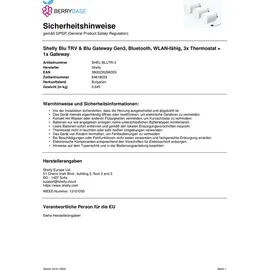 Shelly BLU TRV + BLU Gateway Gen3