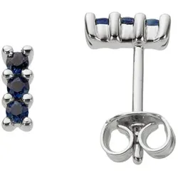 Firetti Paar Ohrstecker »Schmuck Geschenk Gold 333 Ohrschmuck Farbstein Edelstein Saphir«, mit Saphir Firetti weißgoldfarben-blau + blau