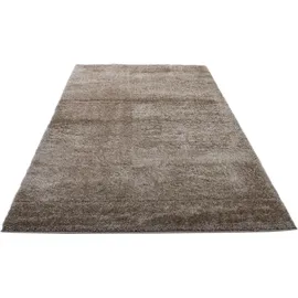 MY HOME Hochflor-Teppich MY HOME "Malin" Gr. 2, beige (sand), B:80cm H:43mm L:150cm, Kunstfaser, Teppiche, Shaggy in Uni-Farben, einfarbig, leicht glänzend, besonders weich