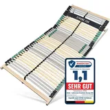 Lattenrost PREMIUM STRONG 200 mit Buchenholz, Lattenrost 140x200 extra stabil, Kopfteil verstellbar, orthopädischer 7 Zonen Lattenrost mit 42 vers...