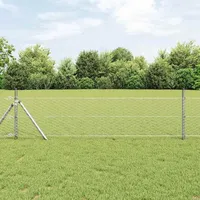 vidaXL Hexagonzaun 0,4 x 50 m Silber/Verzinkter Stahl