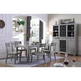 aea Designer Möbel Holz Tisch Sitz Ess Zimmer 6x Stühle 7tlg. Set Garnitur Gruppe