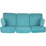 Auflagen Set Hollywoodschaukel Polster Bankauflage Seitenkissen Sitzkissen 180cm