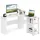 Costway Schreibtisch L-Form, Eckschreibtisch mit 2 Kabellöchern & Ablagefächern, Ecktisch, Computertisch, Bürotisch für Zuhause oder Büro, 130 x 130 x 74 cm