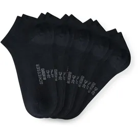 SCHIESSER Herren, Sneakersocken "Bluebird", Baumwollmix Schwarz 39-42,