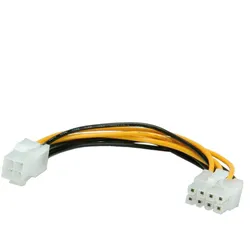 ROLINE Internes Power Adapterkabel, ATX12V P4-Buchse - 8pin EPS-Stecker, 0,15 m