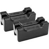 Heyner HEYNER® Gummiauflagen 2er Set für Unterstellböcke 347430 (3t) Breite 28 mm 3t Gummipuffer Wagenheber Rangierwagenheber Gummi schützt Unterboden