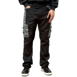 Uncle Sam Herren Arbeits-Hose mit praktischen Beintaschen Arbeitskleidung Schutz-Kleidung 20421 1062 Schwarz - XL
