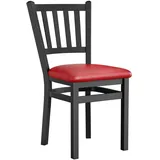 GGM Möbel 2er-Set Bistrostuhl | Leder | Rot | Gastrostühle, Bistro Stuhl