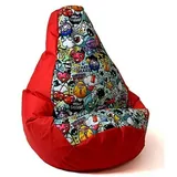 go gift Sitzsack, Rot, 140 x 100 cm, Birne