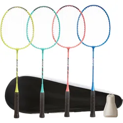 Badminton Set Erwachsene - Fun BR130 Family 4 Schläger, EINHEITSFARBE, EINHEITSGRÖSSE
