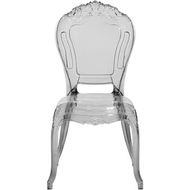 Beliani Esszimmerstuhl 2er Set Schwarz/Transparent Kunststoff Schick