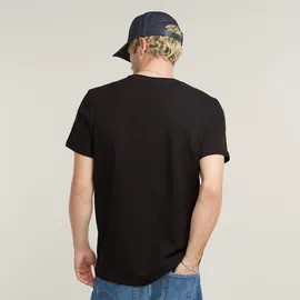 G-Star Base-s Ribbed Kurzarm-T-Shirt Dark Black S