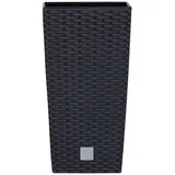 Pflanzkübel PROSPERPLAST "Rato square", grau (anthrazit), H:37,6cm T:20cm, Kunststoff, Pflanzgefäße, Pflanzkübel, BxTxH: 20x20x37,6 cm