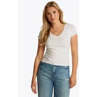 Tommy Jeans T-Shirt TJW SLIM V-NECK TEE mit Logo-Stickerei