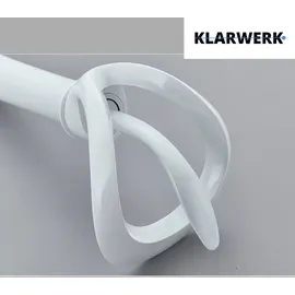 klarwerk NAVIS | Design Wasserfall Wasserhahn Bad Weiß hohe Badarmatur | Elegante Premium Edelstahl Armatur Für hohe Waschbecken | Mischbatterie 2 Anschl...
