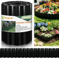 Nuyoah Rasenkante Kunststoff 20cm x 9m Beeteinfassung Flexible Beetumrandung Kunststoff Beetbegrenzung Rasenkanten Anthrazit Blumenbeet Umrandung Gewellte DIY Garden Lawn Edging Plastic