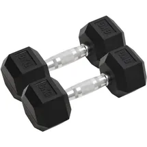 vidaXL Kurzhantel 2 Stk. 16 kg Gusseisen schwarz