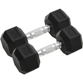 vidaXL Kurzhantel 2 Stk. 16 kg Gusseisen schwarz