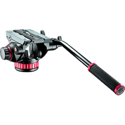 MANFROTTO MVH502AH+504PL Stativkopf, Schwarz, Höhe offen bis 130 mm