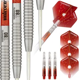 Unicorn Information System Unicorn Striker 80% Darts | Silver | Red | 23 g